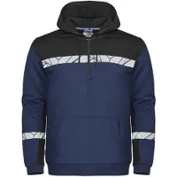 Projob 7104 Hoodie 1/2 Zip 7104 Hoodie 1/2 Zip 9910-Viz Navy/Black L