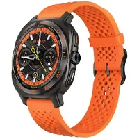 Fitpaddy FitWatch Pro -älykello, silikoniranneke, oranssi/musta