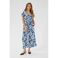 Kaffe Kamira Plain Weave Jumpsuit Printed - Blue - 42