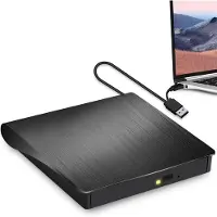 Hobby Hall Ulkoinen USB 3.0 DVD-asema, jossa Type-C-liitäntä, tietokoneille ja puhelimille