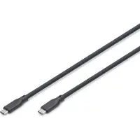 Digitus AK-300350-005-S, 0,5 m, USB C, USB C, USB4 Gen 2x2, 80 Gbit/s, Musta