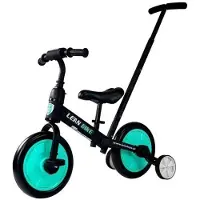 Leantoys Lean Sport 3-pyöräinen poljettava maastopyörä 3in1 musta ja minttuinen