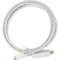 Deltaco – USB-C - HDMI cable, 4K UHD, gold plated, 2m, white (USBC-HDMI-1020A)