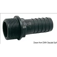 Osculati M 3/4´´ Polypropeeni Suora Liitin 16 Mm 20 Yksiköt