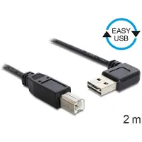 DeLOCK 2m USB 2.0 A - B m/m, 2 m, USB A, USB B, USB 2.0, Uros/uros, Musta (83375)
