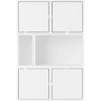 Muuto Stacked Configuration 4 Senkki - Sivupöydät & Apupöydät Pu-lakattu Rakennekuitulevy Valkoinen - STSBDC404