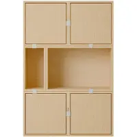 Muuto Stacked Configuration 4 Senkki - Sivupöydät & Apupöydät Tammi - STSBDC403