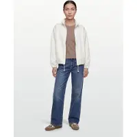Gina Tricot Soft Sport Zip Sweater - White - S