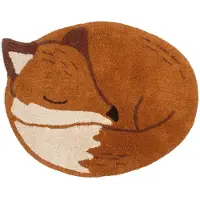 Filibabba Tufted Rug - Freya The Fox - Brown - ONE SIZE
