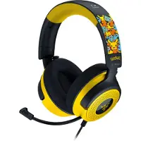 Razer Kraken V4 X Pokemon, Langallinen, 20 - 20000 Hz, Pelaaminen, 310 g, Kuulokkeet, Musta, Keltainen (RZ04-05180300-R3M1)