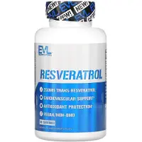 EVLution Nutrition , Resveratoli, 250 mg, 60 Veggipilleriä