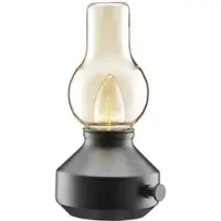PR Home Glimt ladattava LED-terassivalaisin, musta, IP44 Glimt, himmennettävä, Musta, Olohuone/ruokailutila, Metalli,