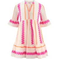 Happy girls Mekko kerma / mandariini / fuksia