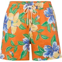 Ralph Lauren Printed Linen-Wvn-Swim Bottom - Orange - M