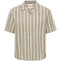 Only & Sons Onscruz Rlx Seersucker Resort Ss Shirt - Cream - XL
