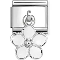 Nomination Composable Classic Charms valkoinen kukka pala 331805/22