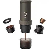 OutIn Kannettava sähköinen espressokeitin Mino Space Grey, 20 barin, itselämmitystoiminnolla