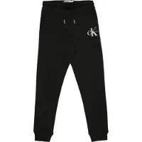 Calvin Klein Jeans Housut 'CK Monologo' musta / valkoinen