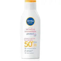 Nivea SUN Sensitive Immediate aurinkosuojamaito herkälle iholle SPF 50+ 200 ml