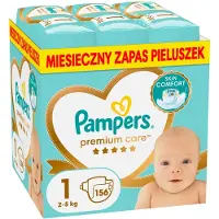 Pampers Premium Care teippivaipat, koko 1, 156 vaippaa, 2-5kg