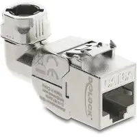 DeLOCK 90797, Tasainen/kulmassa, Hopea, RJ-45, LSA, Naaras, 22/24