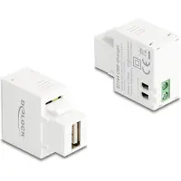 DeLOCK 87744, Tasainen, Valkoinen, USB A, 2-pin terminal, Naaras, 170 mm