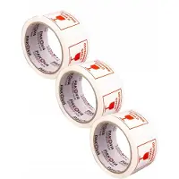 Hobby Hall Pakkausteippi "attention glass", 48mm x 45m, 3 kpl.