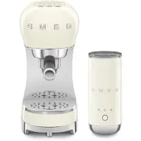 Smeg ECF12CREU – manuaalinen espressokone erillisellä maidonvaahdottimella, kerma