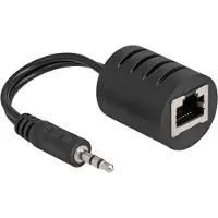 DeLOCK 87858, RJ-45, Naaras, 3.5mm, Uros, Musta