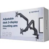 Gembird MA-DA2-02, Kiinnike/läpivientisuojus, 16 kg, 43,2 cm (17"), 81,3 cm (32"), 100 x 100 mm, musta