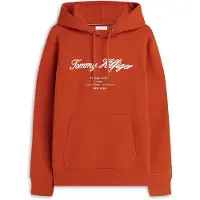 Tommy Hilfiger Script Logo Hoody - Orange - M