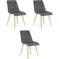 Leobert 3-osas ruokapöydän tuolisetti Split, 88x46x40 cm, harmaa