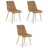 Leobert 3 ruokailutuolin sarja Split, 88x46x40 cm, ruskea