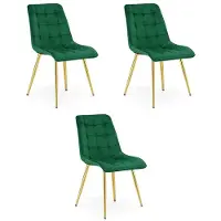 Hobby Hall 3 ruokapöydän tuolin setti Split, 88x46x40 cm, vihreä