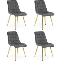 Hobby Hall 4 ruokapöydän tuolin setti Split, 88x46x40 cm, harmaa