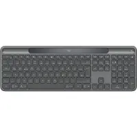 Logitech K980 Signature Slim Solar+ for Business - Näppäimistö - Saksa - Harmaa
