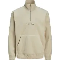 Jack & Jones Jorvesterbro Fleece Quarter Zip Noos - Beige - S