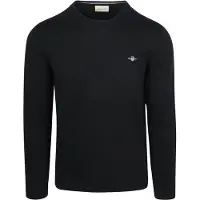 Gant for man. 8030561 Classic navy crew neck jumper (L), Casual, Cotton, Long sleeve