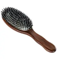 Acca Kappa Oval Brush - Kotibeﾴ Wood - 100% Boar Bristles & Nylon Monofilament - Brown - ONE SIZE