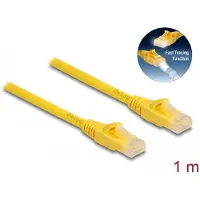 DeLOCK 80101, 1 m, Cat6a, U/UTP (UTP), RJ-45, RJ-45, Keltainen