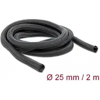 DeLOCK – Braided Sleeve self-closing 2 m x 25 mm black (18856)