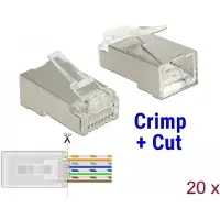 DeLOCK – RJ45 Crimp+Cut Plug Cat.6 STP 20 pieces (86454)