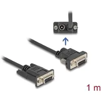 DeLOCK 87837, Musta, 1 m, RS-232, DB-9, Naaras, Naaras