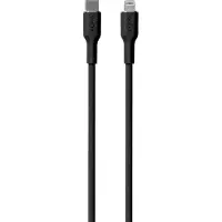 Puro ICON - Joustava kaapeli USB-C:stä Lightningiin MFi 1,5 m (Musta)