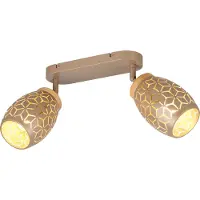 TRIO Bidar spottivalaisin 2xE14 27cm kahvinruskea