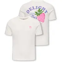 ONLY Kogbolette Life S/S Top Jrs - White - 122-128