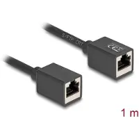 DeLOCK 90325, 1 m, Cat6a, S/FTP (S-STP), RJ-45, RJ-45, Musta