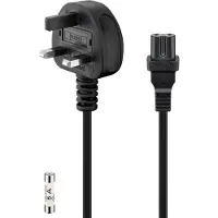 Pro Power cable UK mains connection cable, 1.5 m, black - Cable length 1.5 m