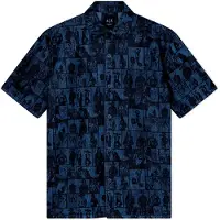 Armani Exchange for man. XM002809AF24509FB416 Denim navy shirt (M), Casual, Cotton, Short sleeve