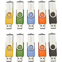 Intenso Basic Line, 16 GB, USB A-tyyppi, 2.0, 28 MB/s, Taittuva, Musta, Sininen, Vihreä, Oranssi, Keltainen